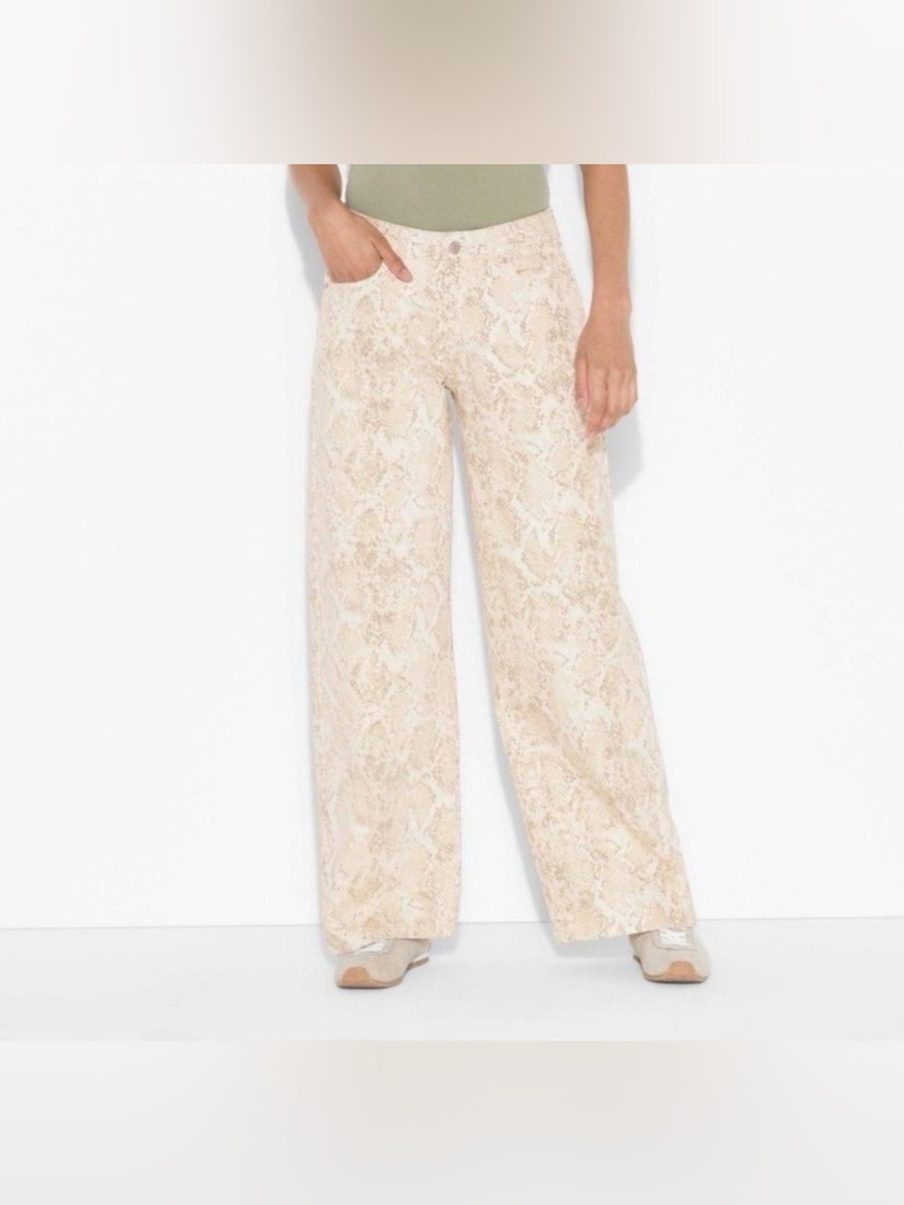 Wild Fable Snake Skin Low-Rise Baggy Jeans